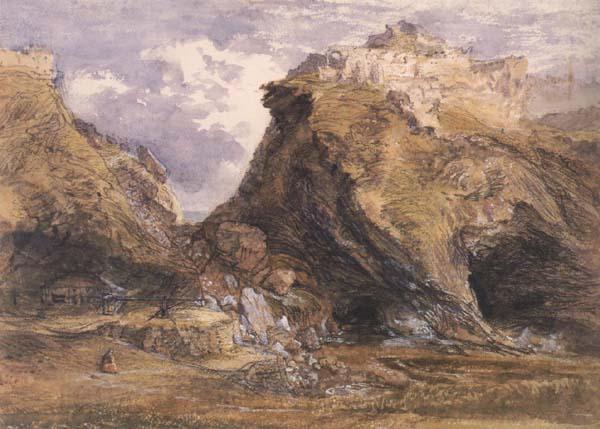 Samuel Palmer View at Tintagel Norge oil painting art